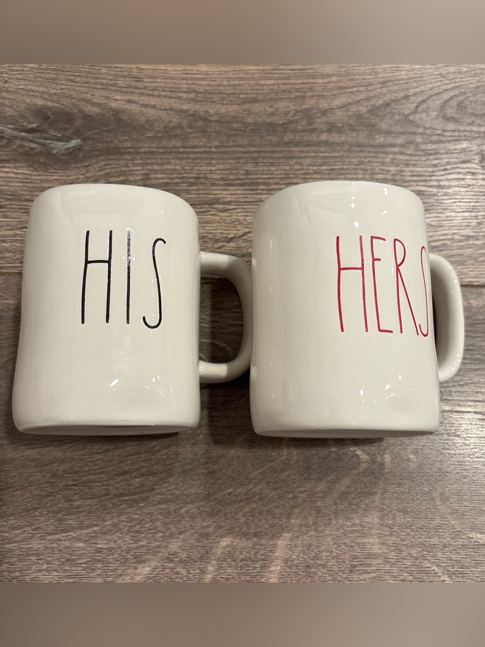 Rae Dunn "His" and "Hers" Ceramic Mugs - Set